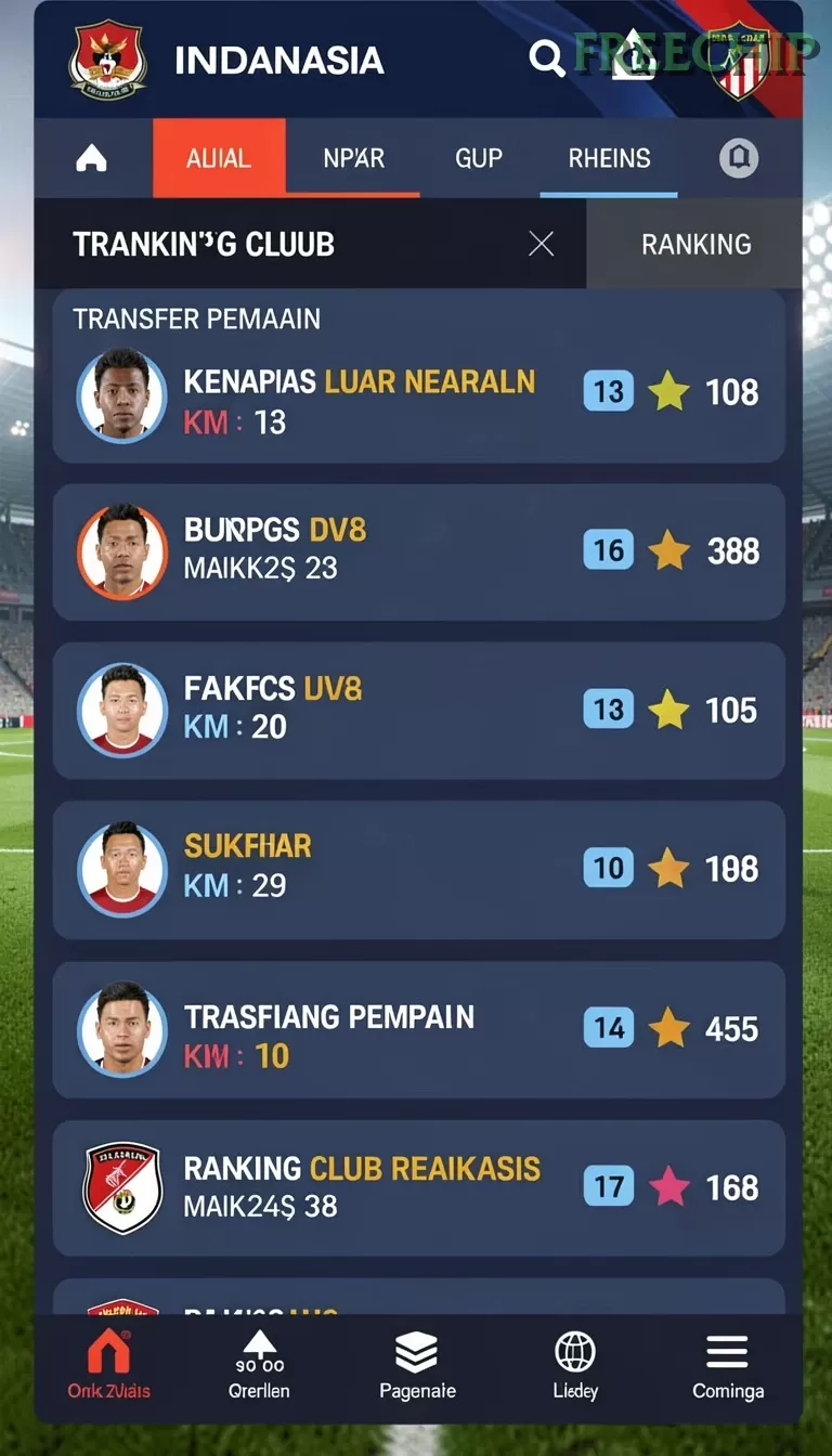 Cuplikan layar DENTOTO — menu navigasi